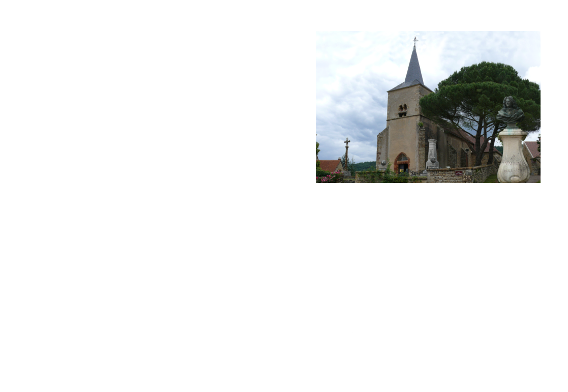 BAZOCHES 58190 NIÈVRE  APC en Toeristische informatie: Het plaatselijke postagentschap is geopend van maandag tot vrijdag van 9.30 tot 12.30 uur en zaterdag van 9.30 tot 12.00 uur. Je vindt er ook toeristische informatie voor uw verblijf. Telefoonnummer: 03 86 20 29 32    Parochie: Priester woonachtig in de Pastorie van Corbigny Postadres : paroisse.stfrancois.assise@nievre.catholique.fr Website : https://p-stfa.com Telefoonnummer: 03 86 20 11 94   Vrienden van Maarschalk de Vauban, geschiedenisliefhebbers, u kunt de inspanningen steunen om een kostbaar erfgoed door een donatie te doen aan l'Association pour la Sauvegarde et la Restauration van de kerk van Saint Hilaire de Bazoches (Beschermer van de begraafplaats van Maréchal de Vauban) 2 place de la Mairie 58190 BAZOCHES Postadres: eglise.sthilaire.bazoches58@gmail.com Website: https://eglisesainthilairedebazoches58190.com    Stadhuis: Het secretariaat van het stadhuis is open voor het publiek Maandag en donderdag van 14u tot 17u Postadres: mairiedebazoches@orange.fr Telefoon: 03 86 22 10 55  Facebook : gemeente bazoches 58190 Voor het organiseren van uw recepties, het Maison Communale: een zaal met een capaciteit van 70 personen, in een veilige omgeving, dankzij de schaduwrijke tuin (parkeerplaats en petanqueterrein).  «De eerste kerk in Bazoches dateert uit de 12e eeuw, maar werd in 1569 platgebrand door de hugenoten. Ze werd herbouwd aan het einde van de 16e en het begin van de 17e eeuw. Het bestaat uit een portiek waarboven een klokkentoren staat met gemarmerde ramen met arcaturen, voorzien van kleine met tegels bedekte luifels die als geluidsisolatie dienen. Het schip heeft twee traveeën in gotische stijl, aan de linkerkant geflankeerd door de eerste travee, een kapel gewijd aan Saint Franchy met doopkapel en biechtstoel. Twee andere kapellen staan tegenover elkaar ter hoogte van de tweede travee, de linker is gewijd aan de Heilige Maagd Maria en de rechter aan Sint Sebastiaan.»        B. Pujo Fragment uit "Si Bazoches m'était conté..." n°82 van La Camosine       KERK SAINT HILAIRE